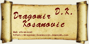 Dragomir Kosanović vizit kartica